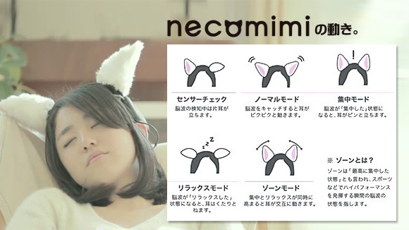 脳波でうごくネコミミ（necomimi）